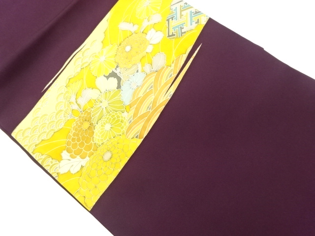JAPANESE NAGOYA OBI / SHIOZE / KINSAI IROE / KIKU